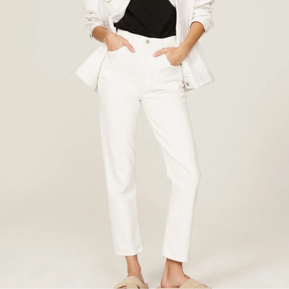 Agolde Cream Denim Jeans